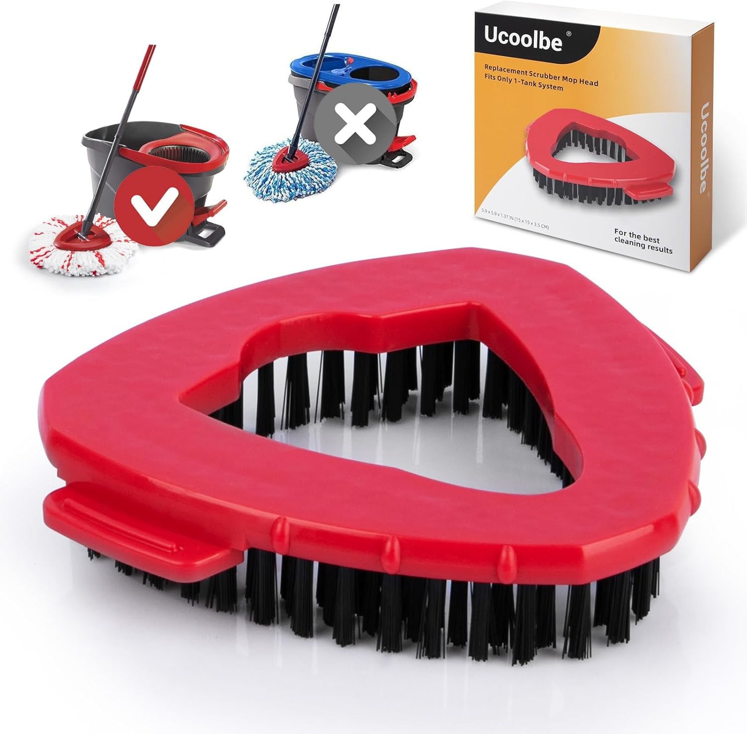 Spin Mop Scrub Brush for O- EasyWring 1 Tank System, Scrubber Brush
