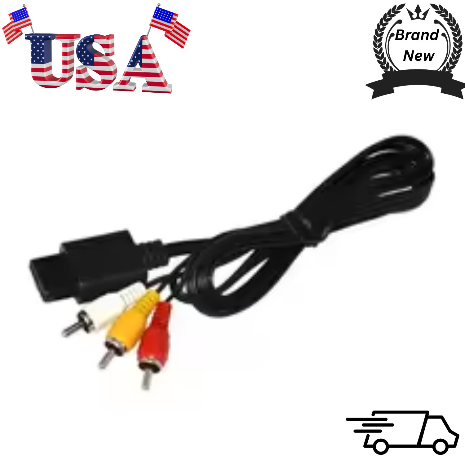 AV Cable Compatible with Nintendo 64 N64 GameCube SNES RCA Audio Video TV Cord 1