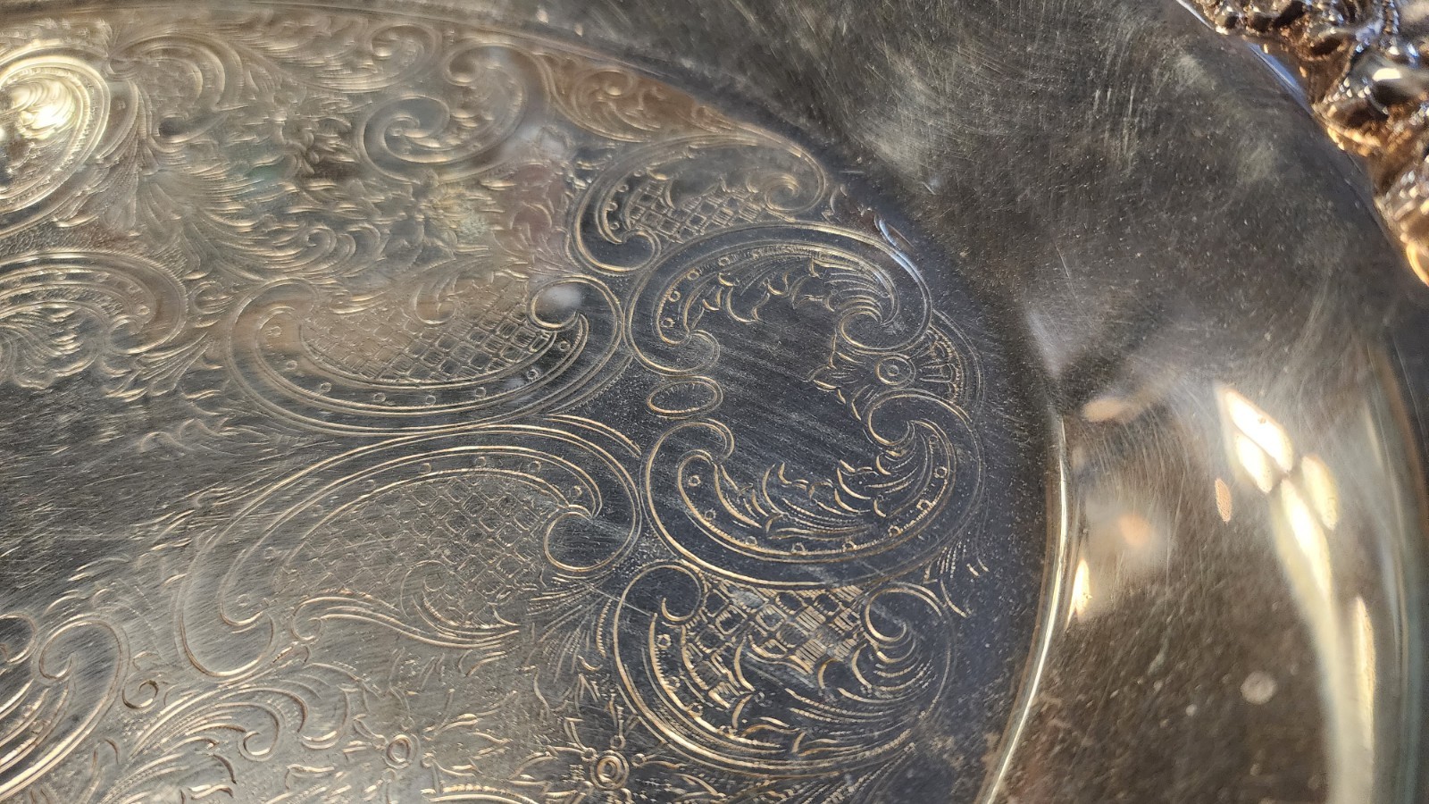 Wallace Baroque Silverplate Serving Tray #273 Oval