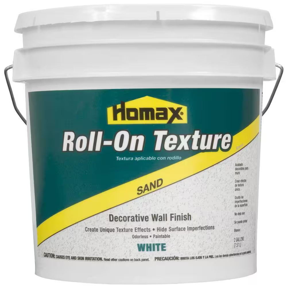 2 Gal. White Sand Roll-On Texture Decorative Wall Finish Free Ship NEW