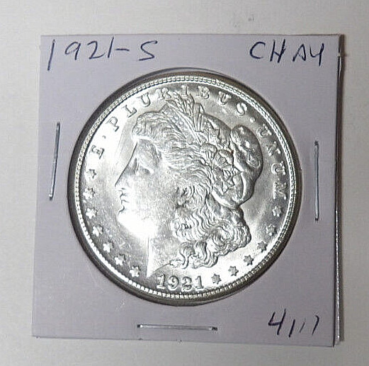 Choice AU 1921-S Morgan Silver Dollar About Uncirculated San Francisco (21425)