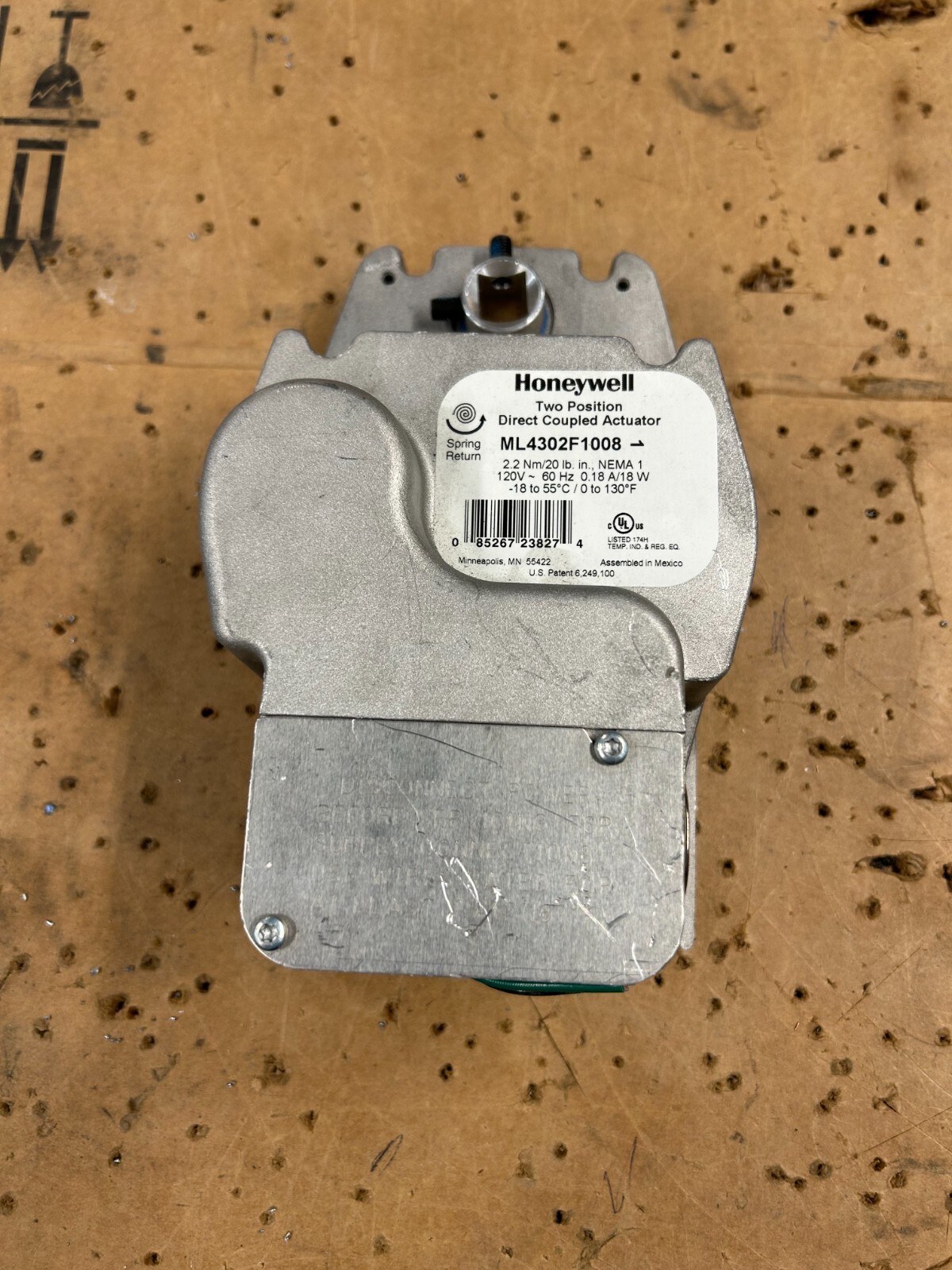 Honeywell ML4302F1008 Two Position Direct Coupled Actuator