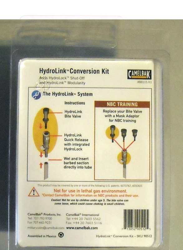 Camelbak Hydrolink Hydration Conversion Kit Bite Valve NEW Old Stock