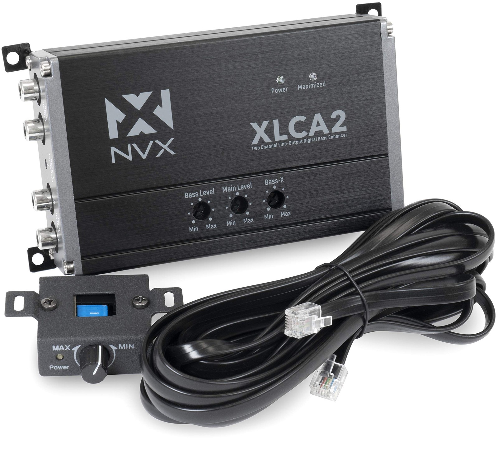 NVX XLCA2 X-Series 2-Channel Line Out Converter Digital Bass Enhancer with xB...