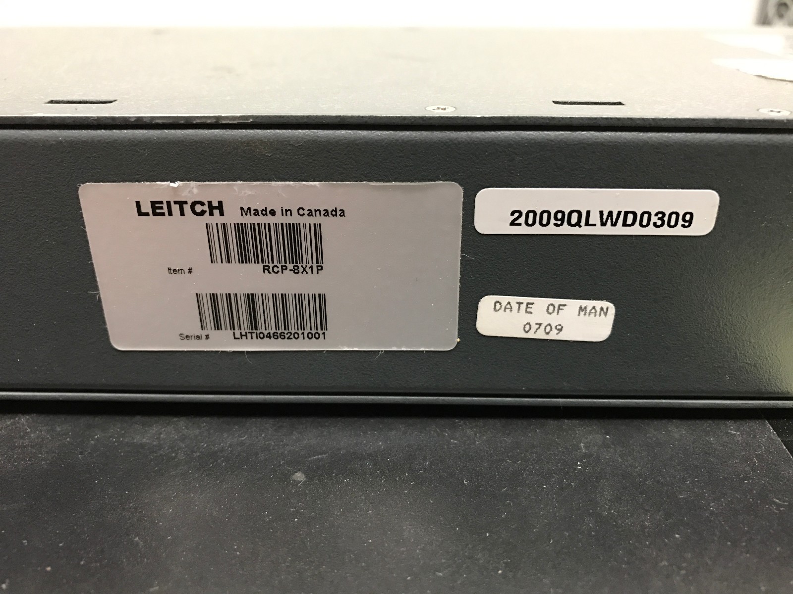 LEITCH HARRIS RCP-8x1p CONTROL PANEL