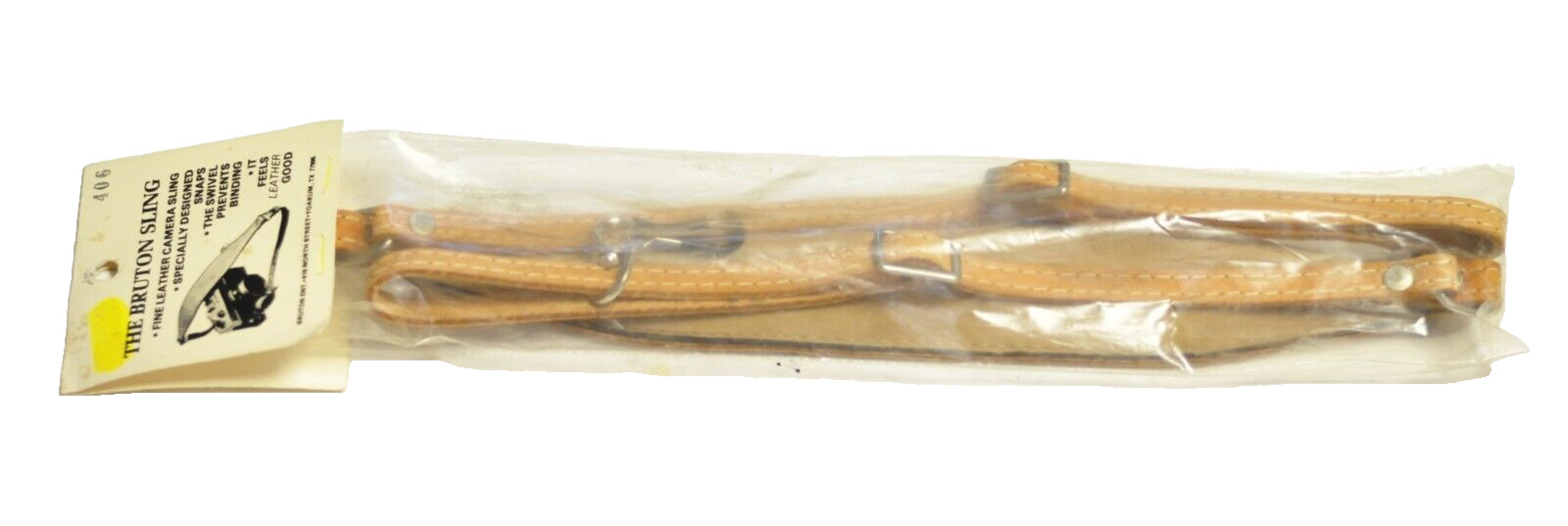 The Bruton Sling leather camera strap. NOS.