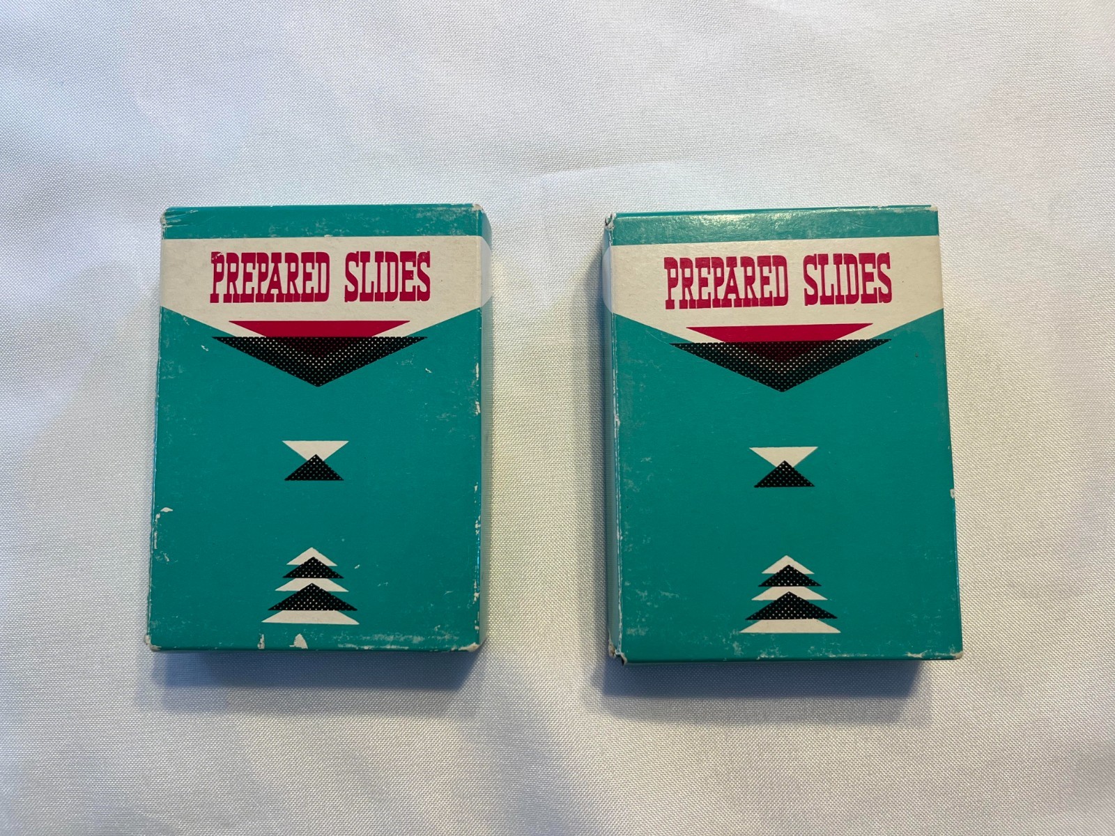 2 Boxes Prepared Microscope Slides, 12 Slides per box, Specimen's Vintage 1960's