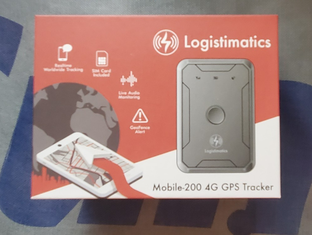 Logistimatics Mobile-200 4G GPS Tracker w/ Box USB Cable & Charging Accessories