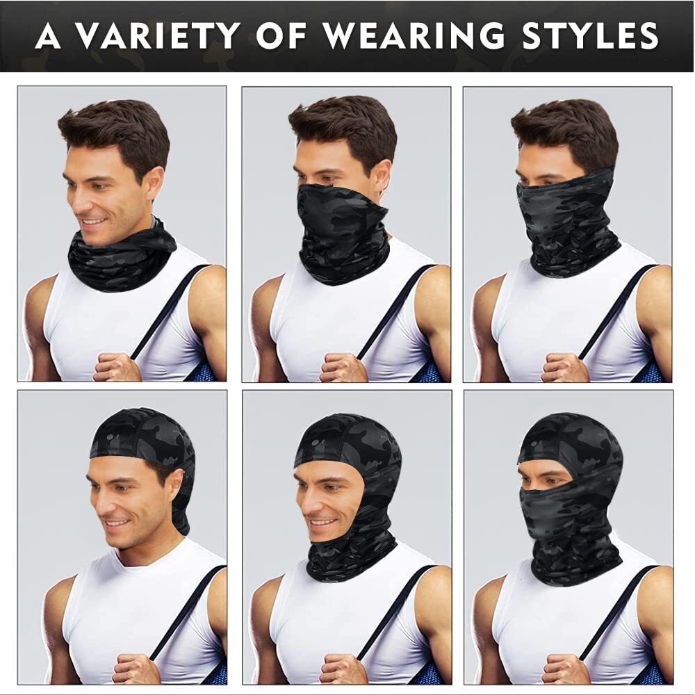 Balaclava Face Mask for Men Women UV Protection Ski Sun Hood Tactical Camo Cover