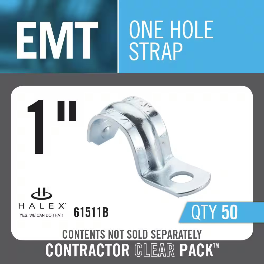 1 In. Electrical Metallic Tube 1-Hole Straps (50-Pack)