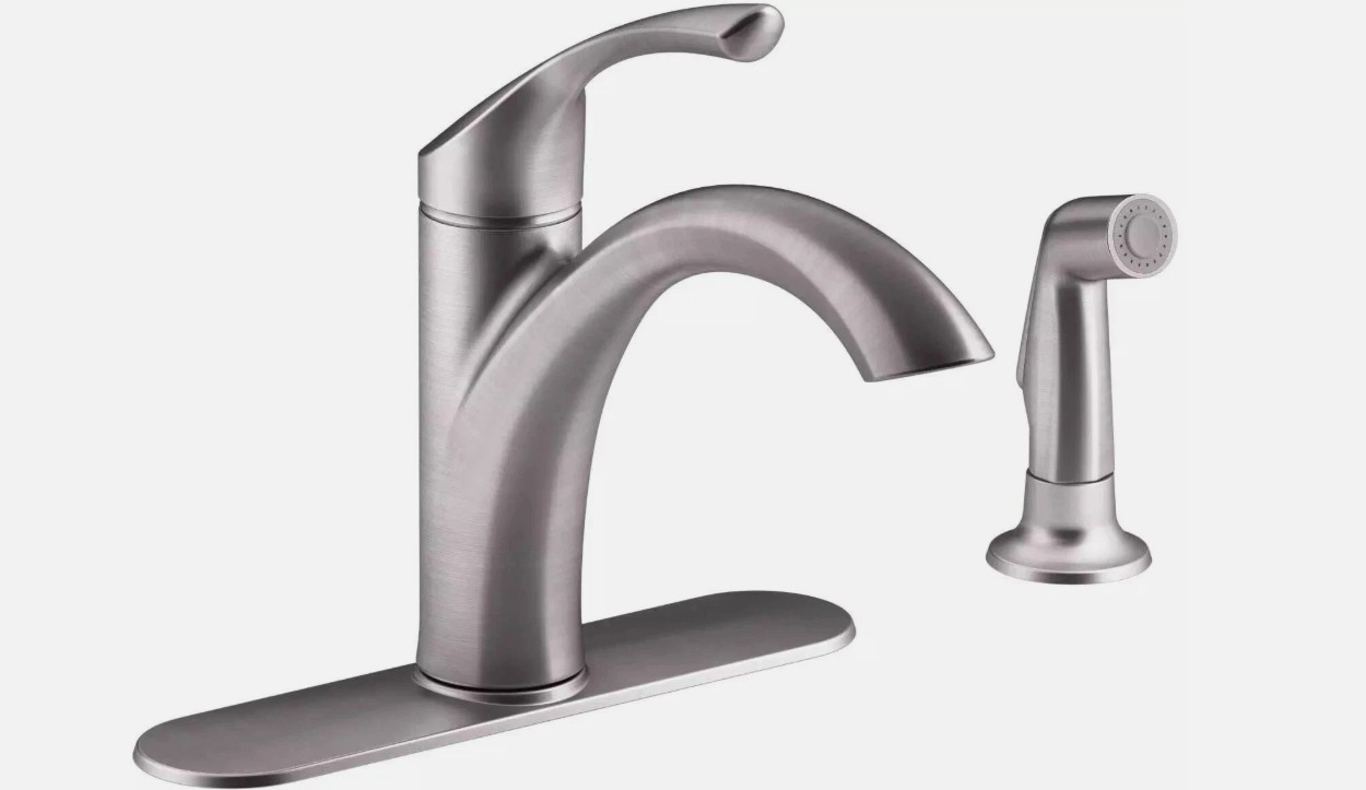 KOHLER R72508-VS Mistos Vibrant Stainless Kitchen Faucet with Sidespray