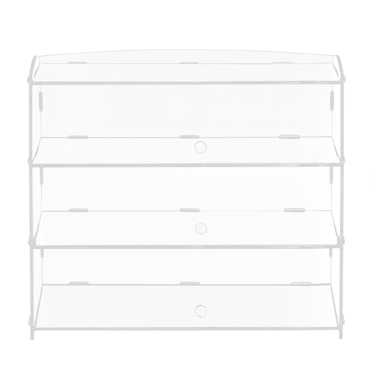 3 Layer Acrylic Display Case Bakery Retail Display Counter Cabinet Showcase