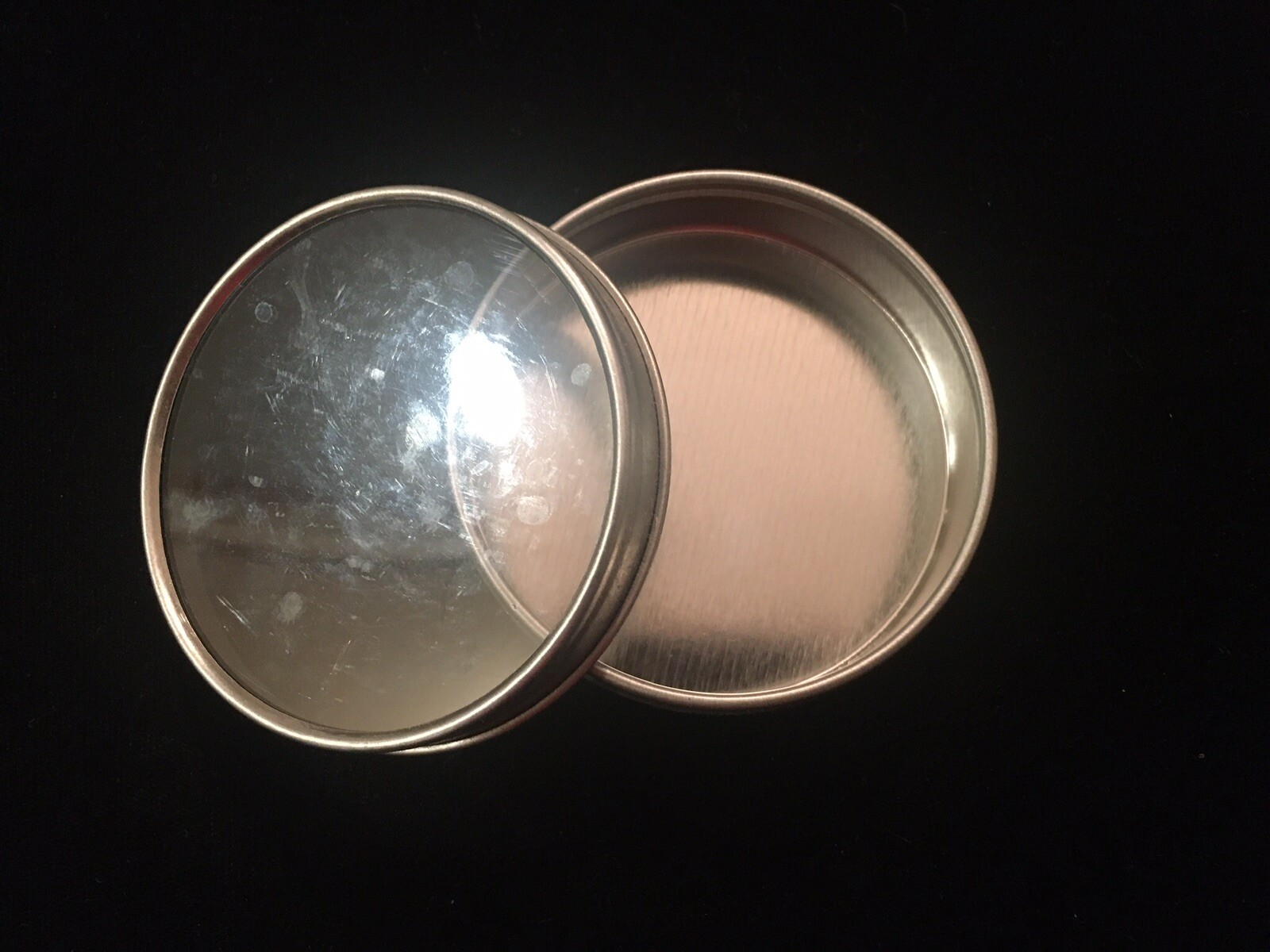 11 Small Magnetized covered metal organizing containers