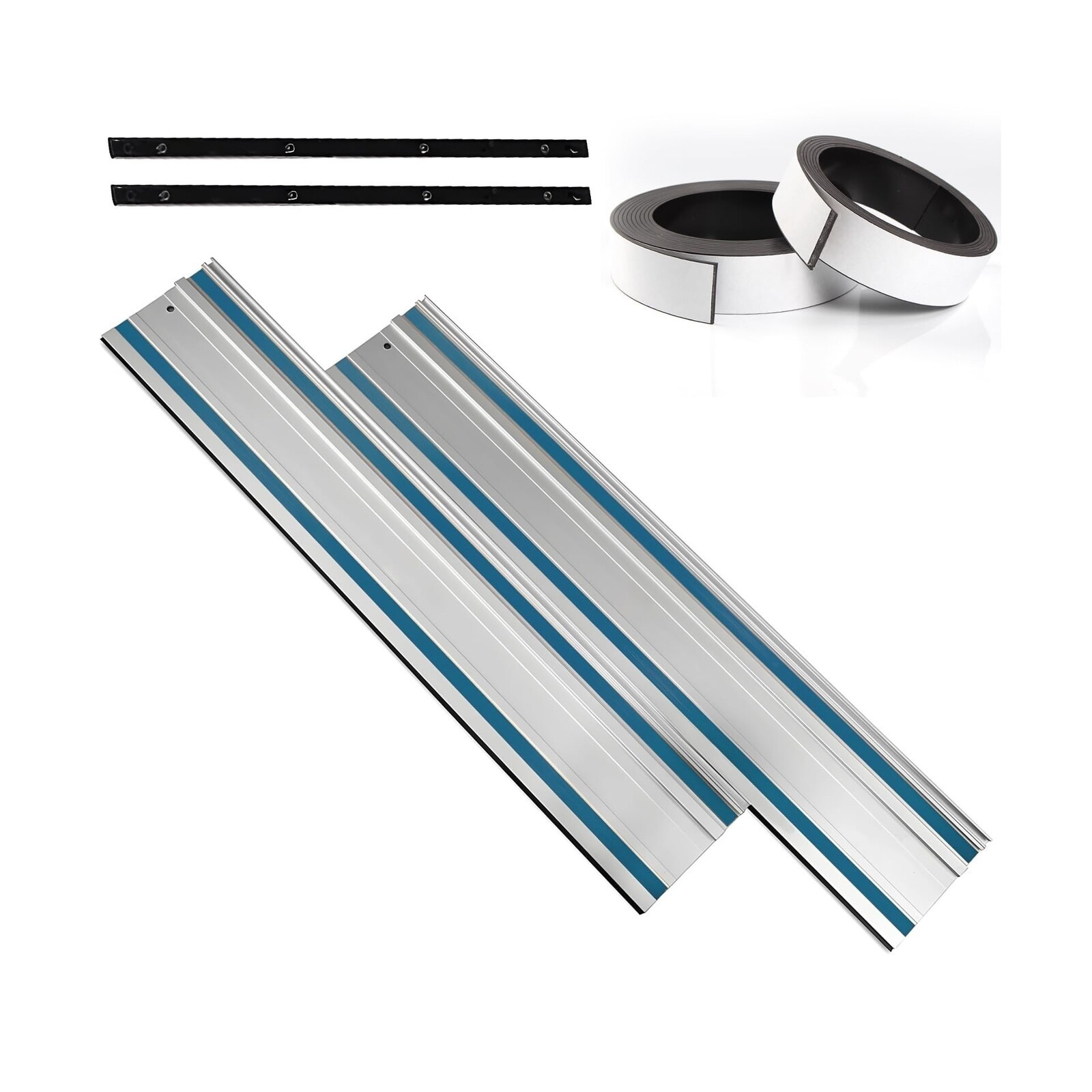110" Track Saw Guide Rail Joining Set For Makita,W/2x55" Extruded Rails,194368-5