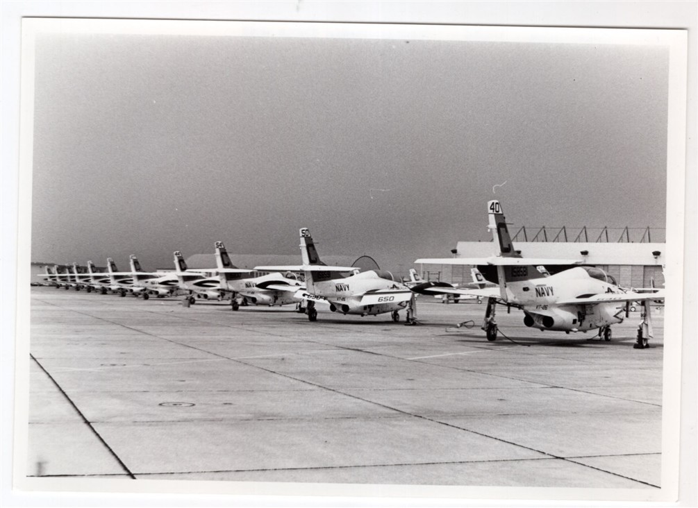1983 Navy T-2C Buckeye Trainer Flight Line of VT-26 at NAS Chase Field 5x7 Photo