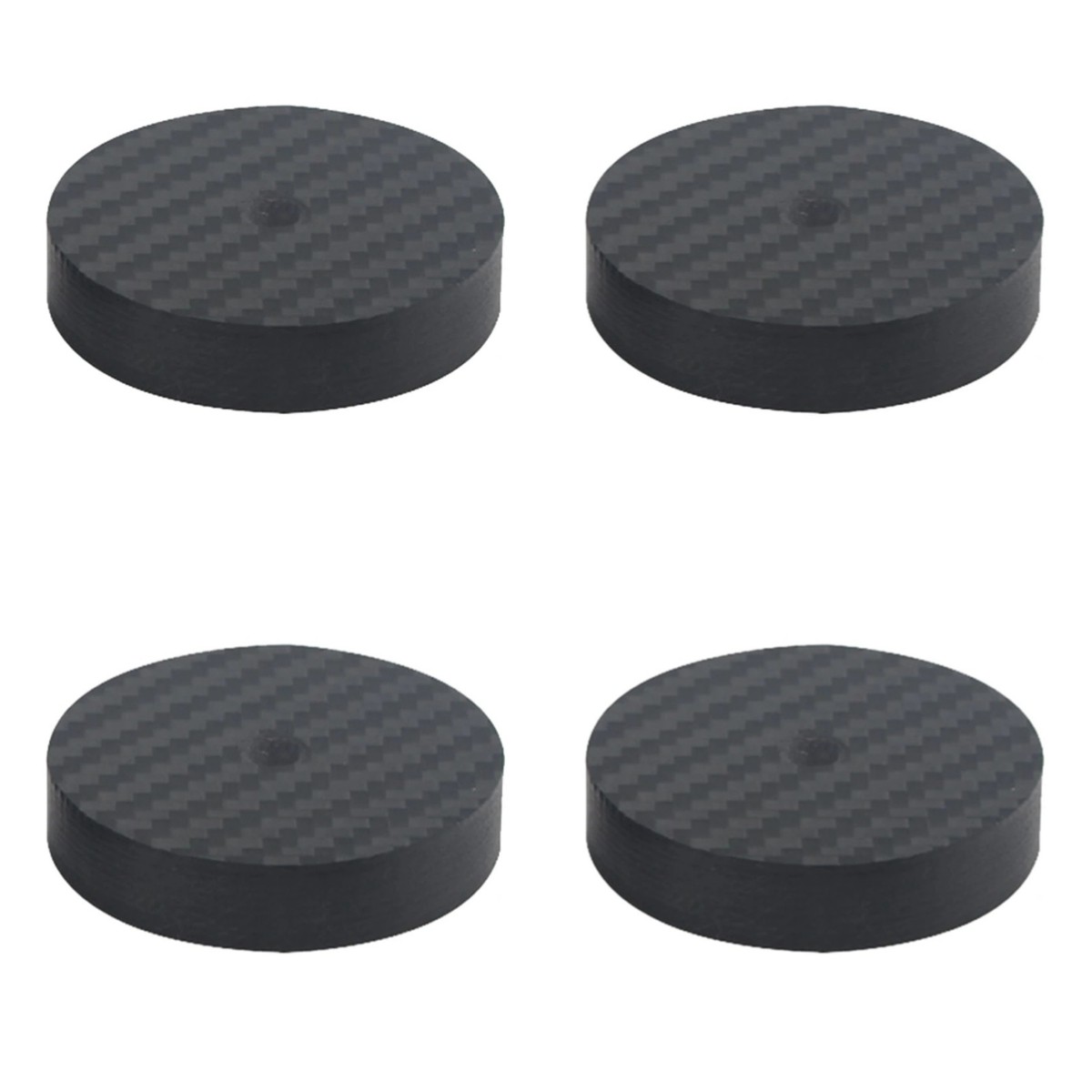 40x10mm Black Carbon Fiber Hifi Speaker Isolation Spike Base Pad Shoe Feet Cone