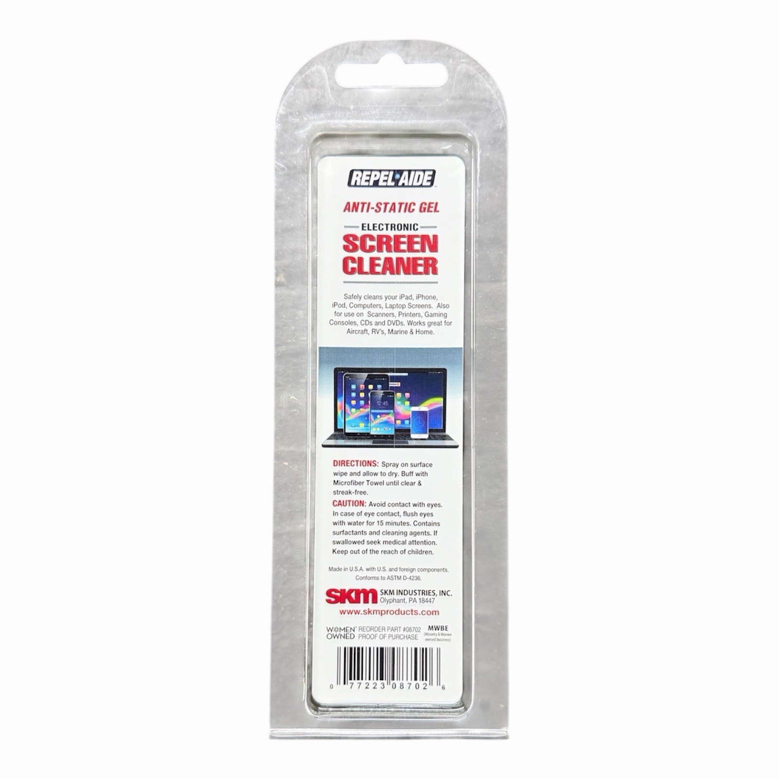 Repel-Aide Anti-Static Gel Screen Cleaner Kit Microfiber Towel New 2 Pack