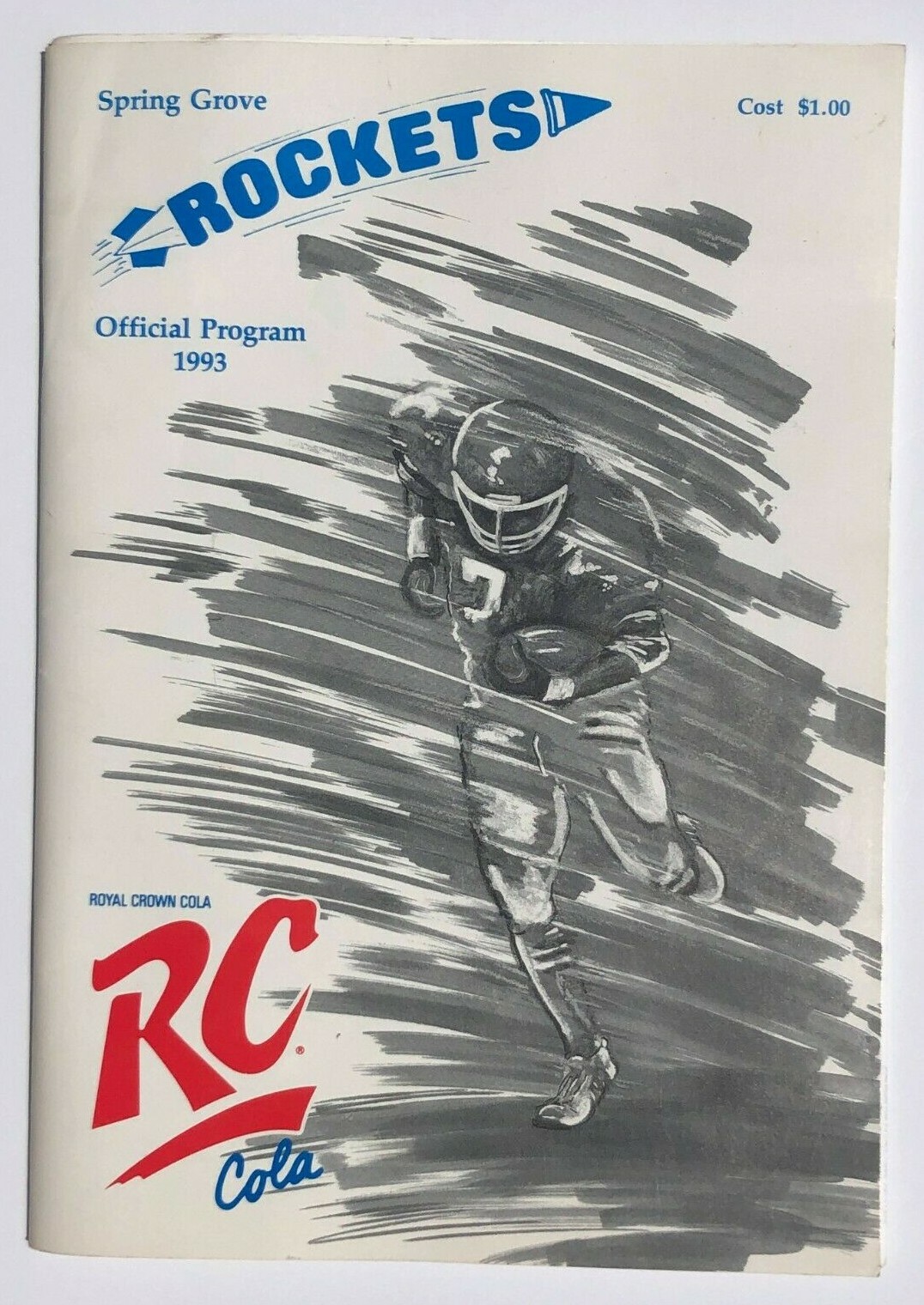 Vintage 1993 SPRING GROVE ROCKETS PA High School Football Program 72 Pages