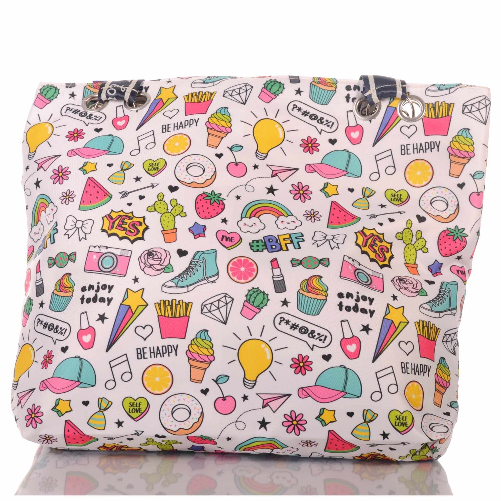Large women's beach bag with zipper, beach bag, shopper, bathing bag 30715