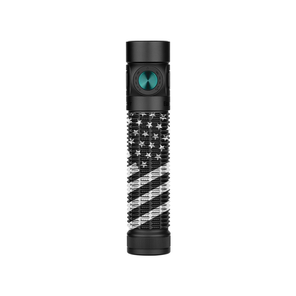 Olight Baton 4 Pro Matte Black CW Patriotic Dual Switch Flashlight, 1600 Lumens