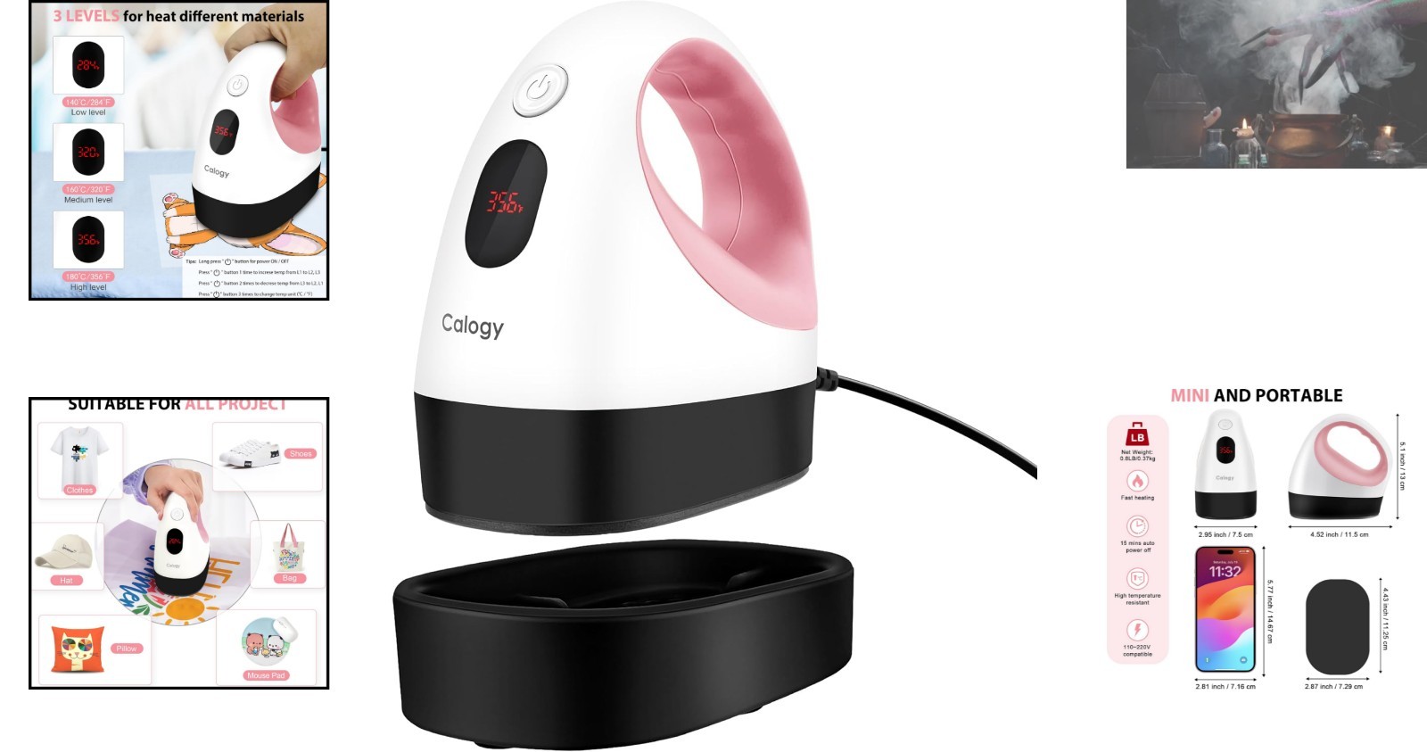 Personalized Crafting Made Easy: Mini Heat Press with Adjustable Temp Control