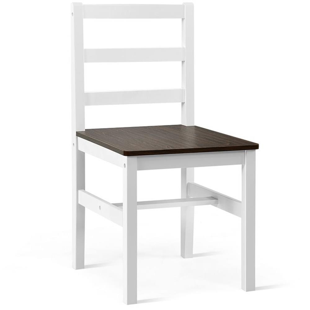 Pemberly Row 5-Pc Compact Solid Wood Dining Set with Table & 4 Chairs in Walnut