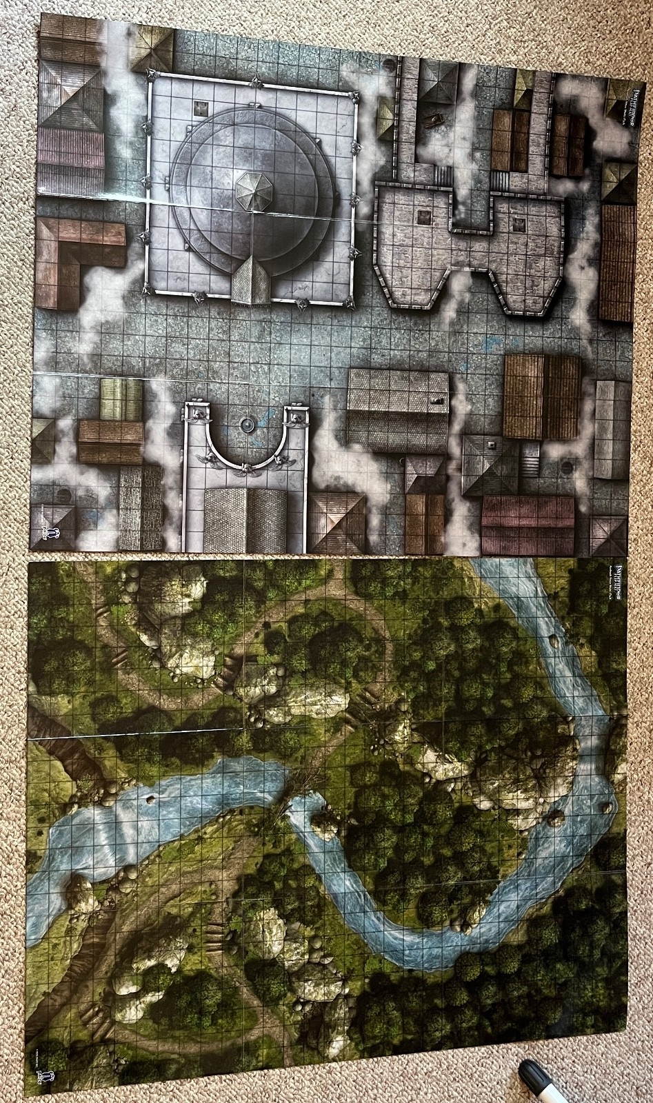 Paizo Flip-Map 1" gridded Ambush Sites Multi-Pack out of print city river cave