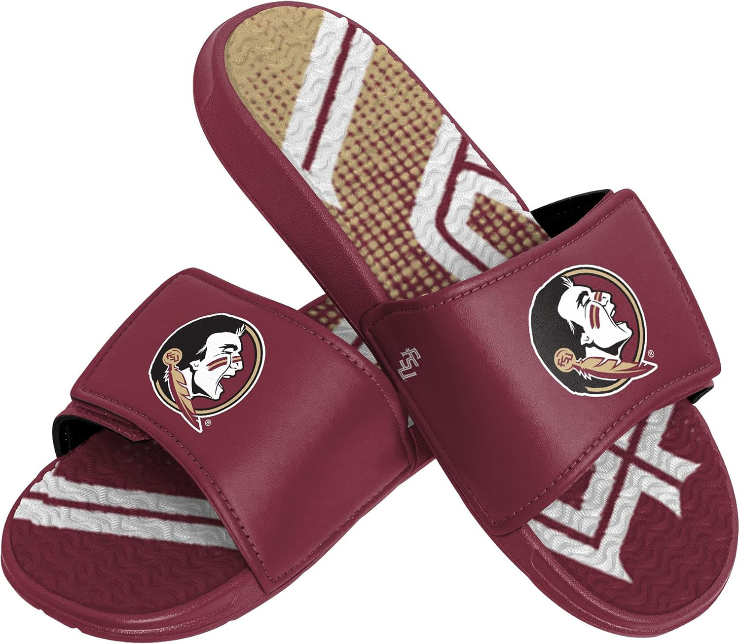 Mens Ncaa College Team Logo Athletic Sport Shower Flip Flop Gel Slides SANDAL, G