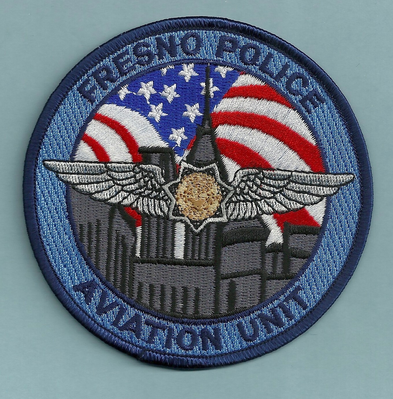 FRESNO CALIFORNIA POLICE AVIATION UNIT SHOULDER PATCH