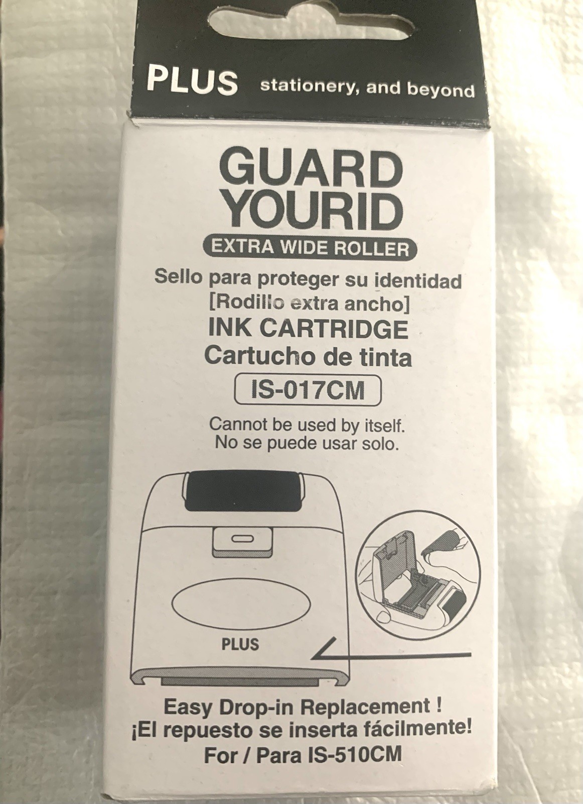 Guard Your id Ink Cartridge/Extra Wide Roller Refill-2.2”Privacy Ink Cartridge