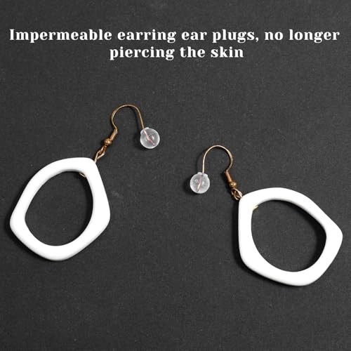 100 PCS Clear Rubber Earring Backs, Comfort Impenetrable Safety Backs TPE