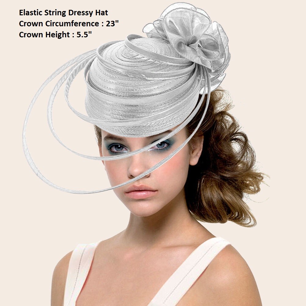 Bucket Bow Ribbon Kentucky Derby Wedding Hat Church Wide Brim Dressy Cocktail