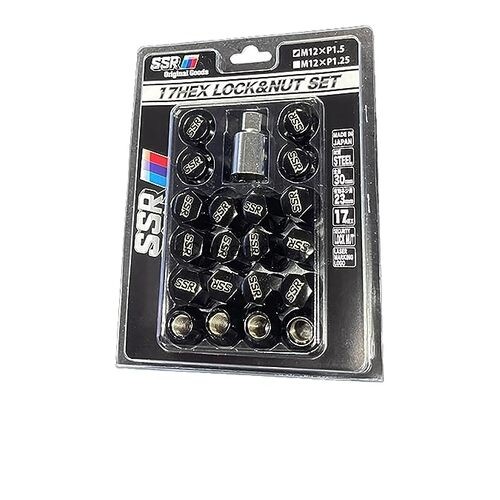 SSR 17HEX Lock Nut Set for 5H M12 x P1.5 Black SSTL1505H