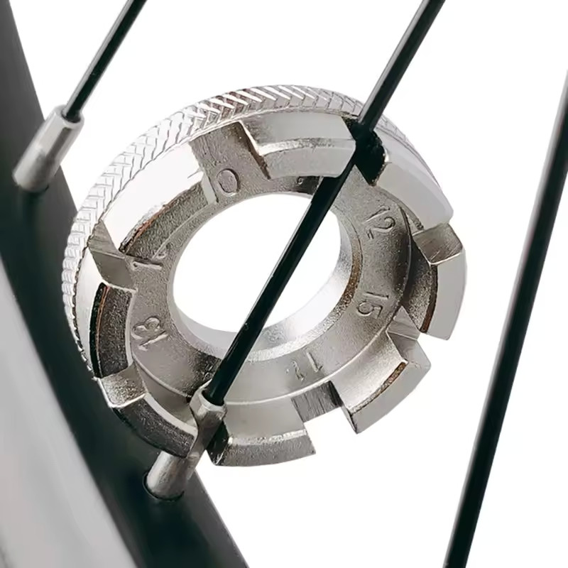 Bicycle Spoke Wrench Hard Steel 8 Way Bike Rim Truing Tool Adjust wheel Spokes