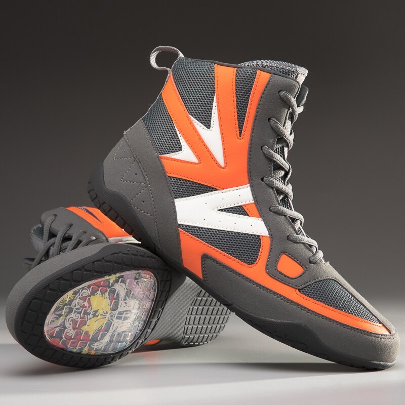 Genuine Wrestling Shoes Men's Professional Boxing Shoes Outsole Lace-Up Boots