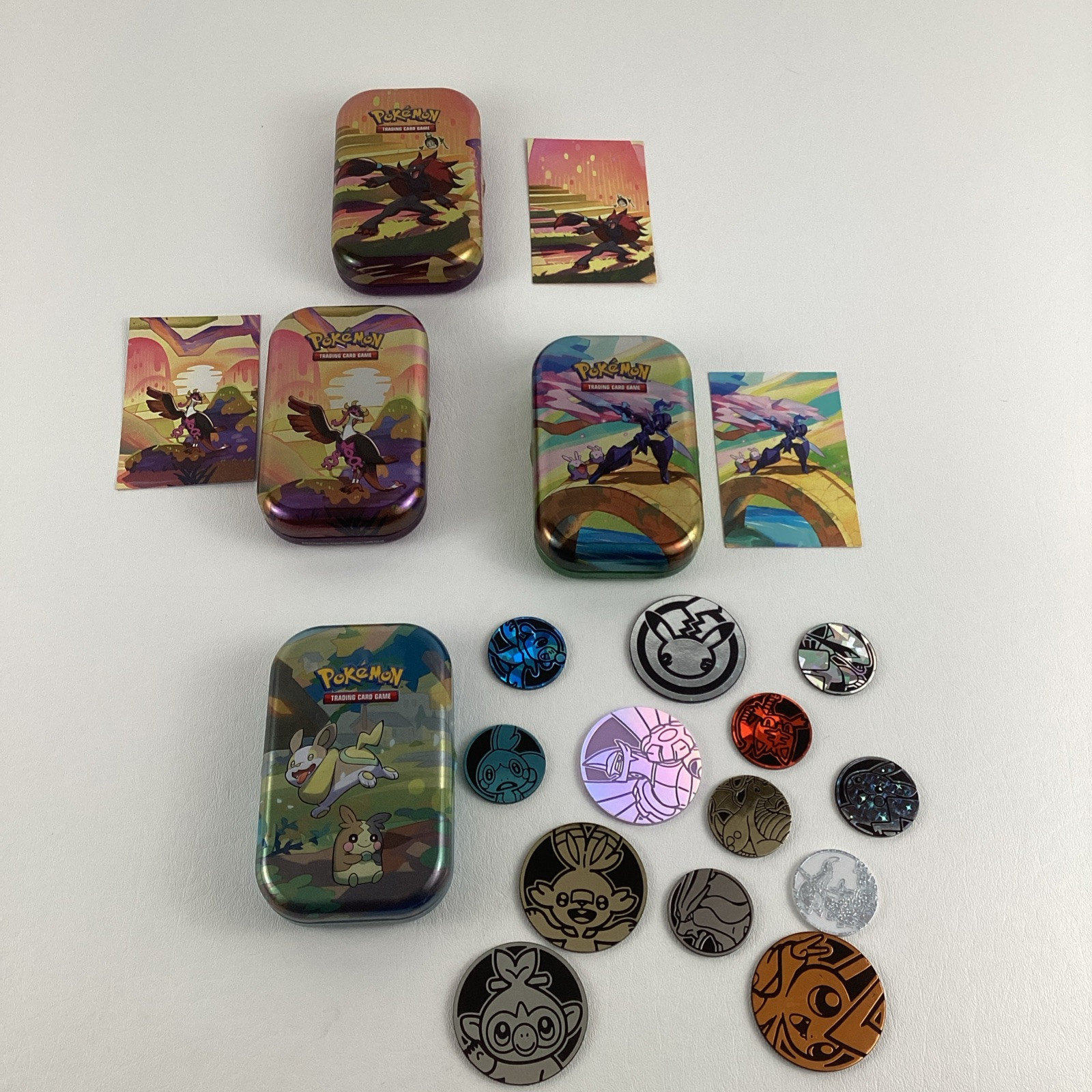 Pokemon Trading Card Game TCG Collectible Storage Tins Lot Cards Coins 2024