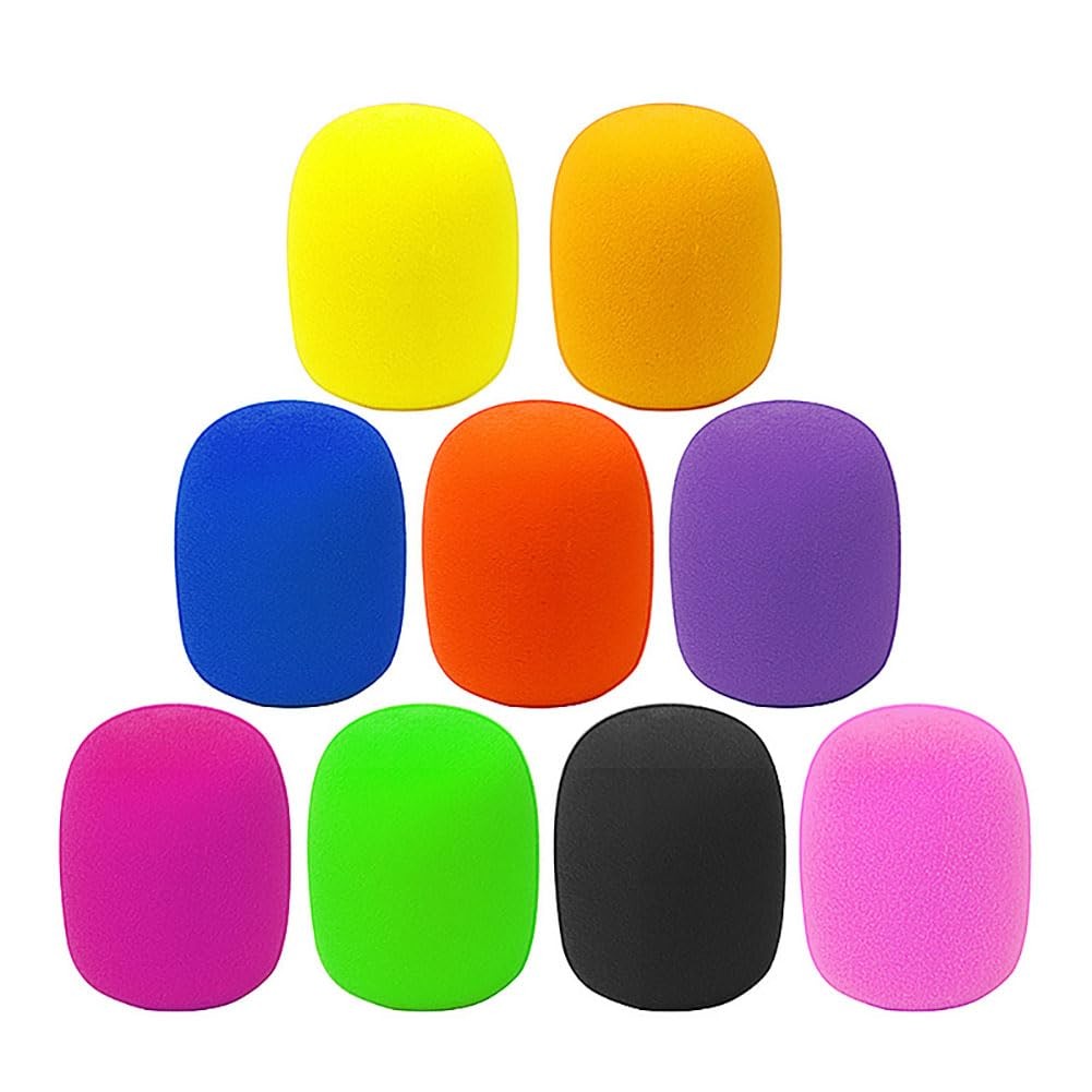10 Pack Microphone Headset Windscreen Sponge Foam Mic Cover Windscreens