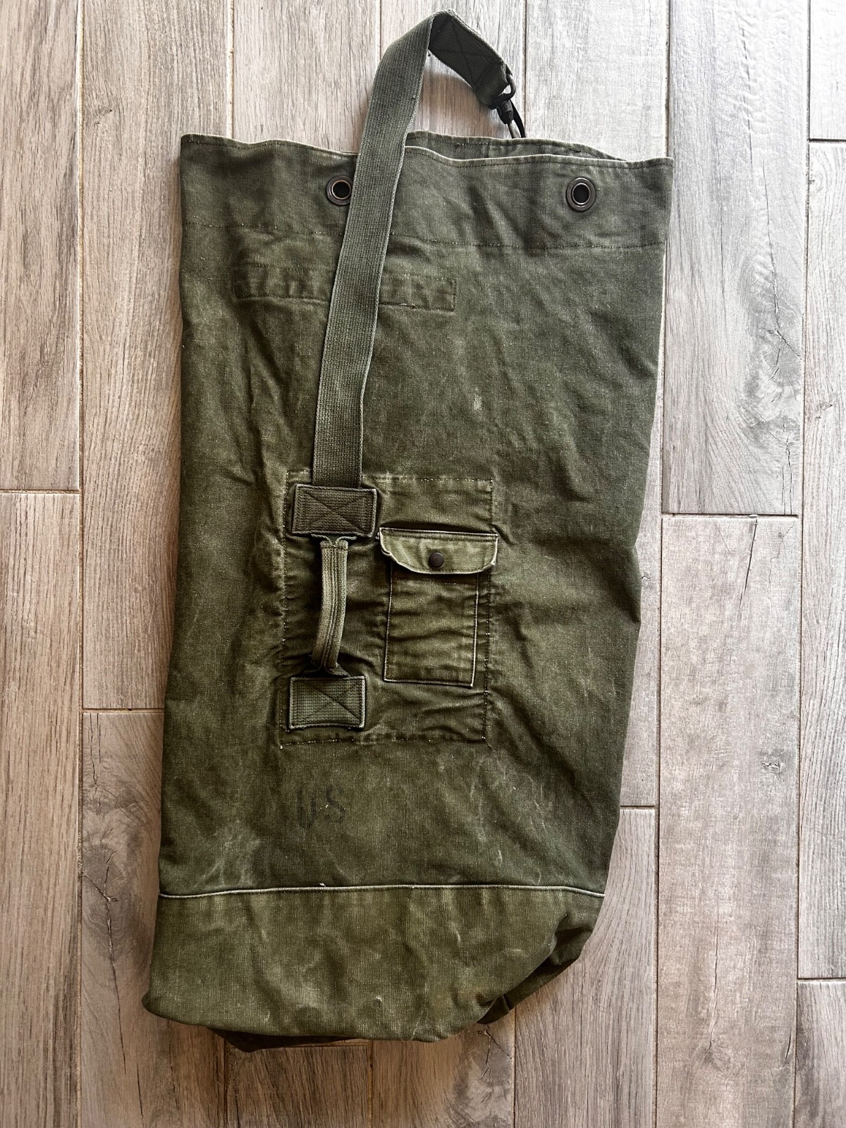 Vintage Us Military Army Marine Duffle Duffel Bag Od Green