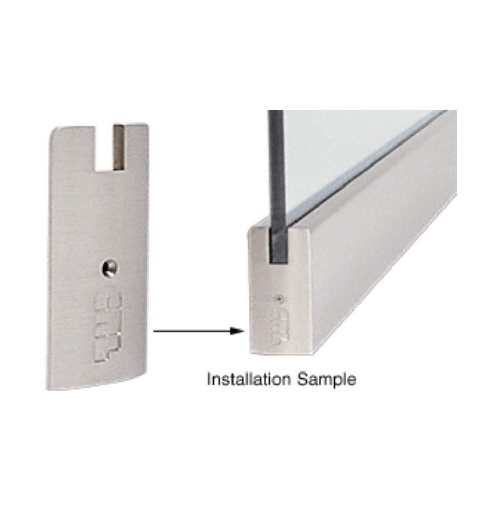NEW CRL SREC4SBS Brushed Stainless Steel 4" Square End Cap for Sidelite Rails