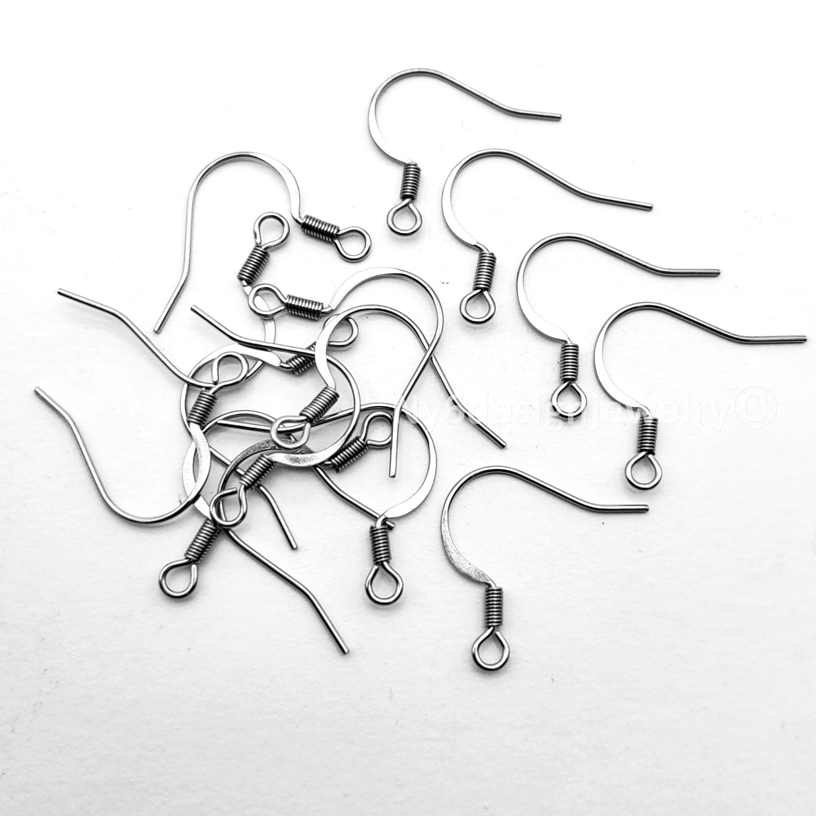 Stainless Steel French Ear Wires – 20pcs Coil Earring Hooks Hypoallergenic