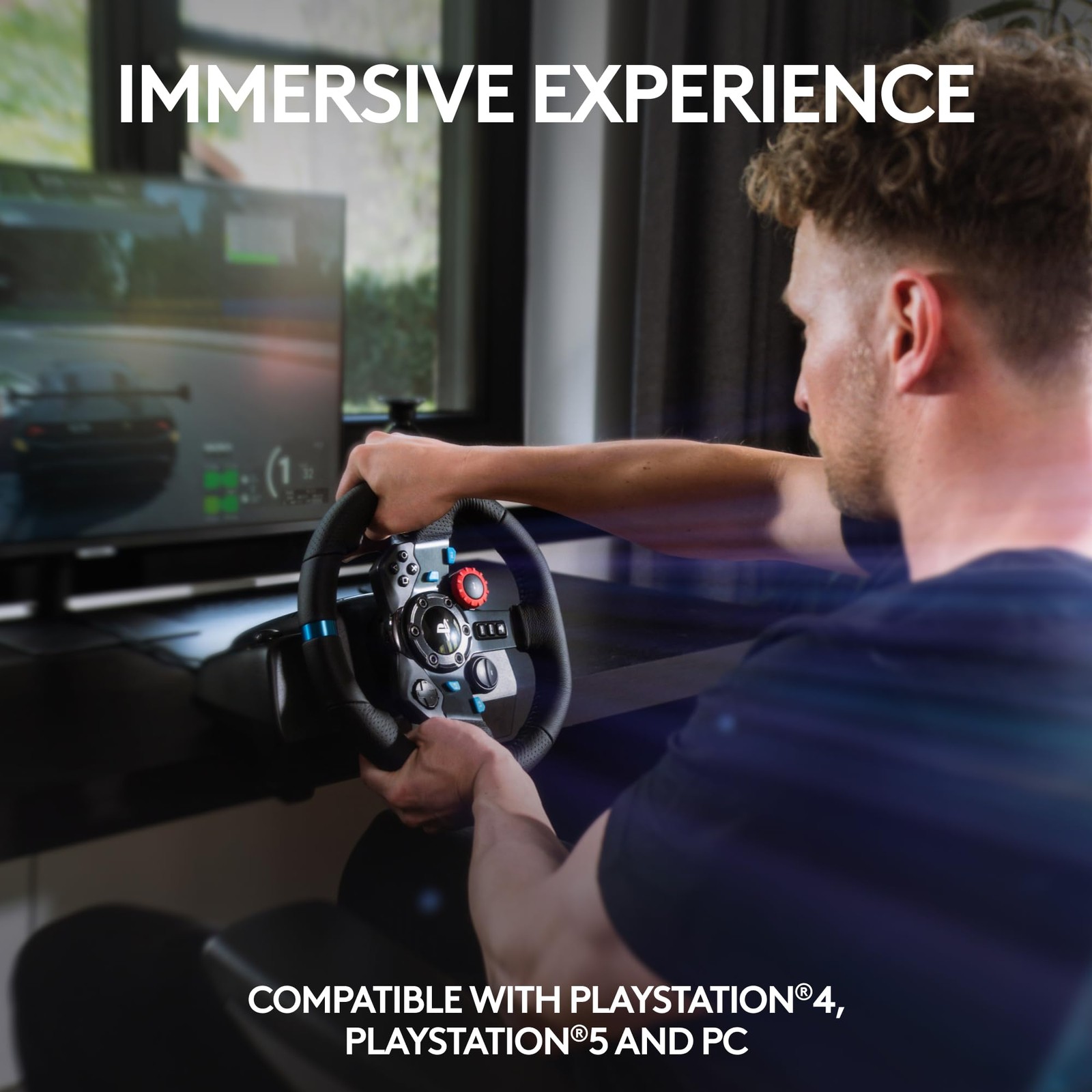 Logitech - G29 Driving Force Racing Wheel and Floor Pedals for PS5, PS4, PC,