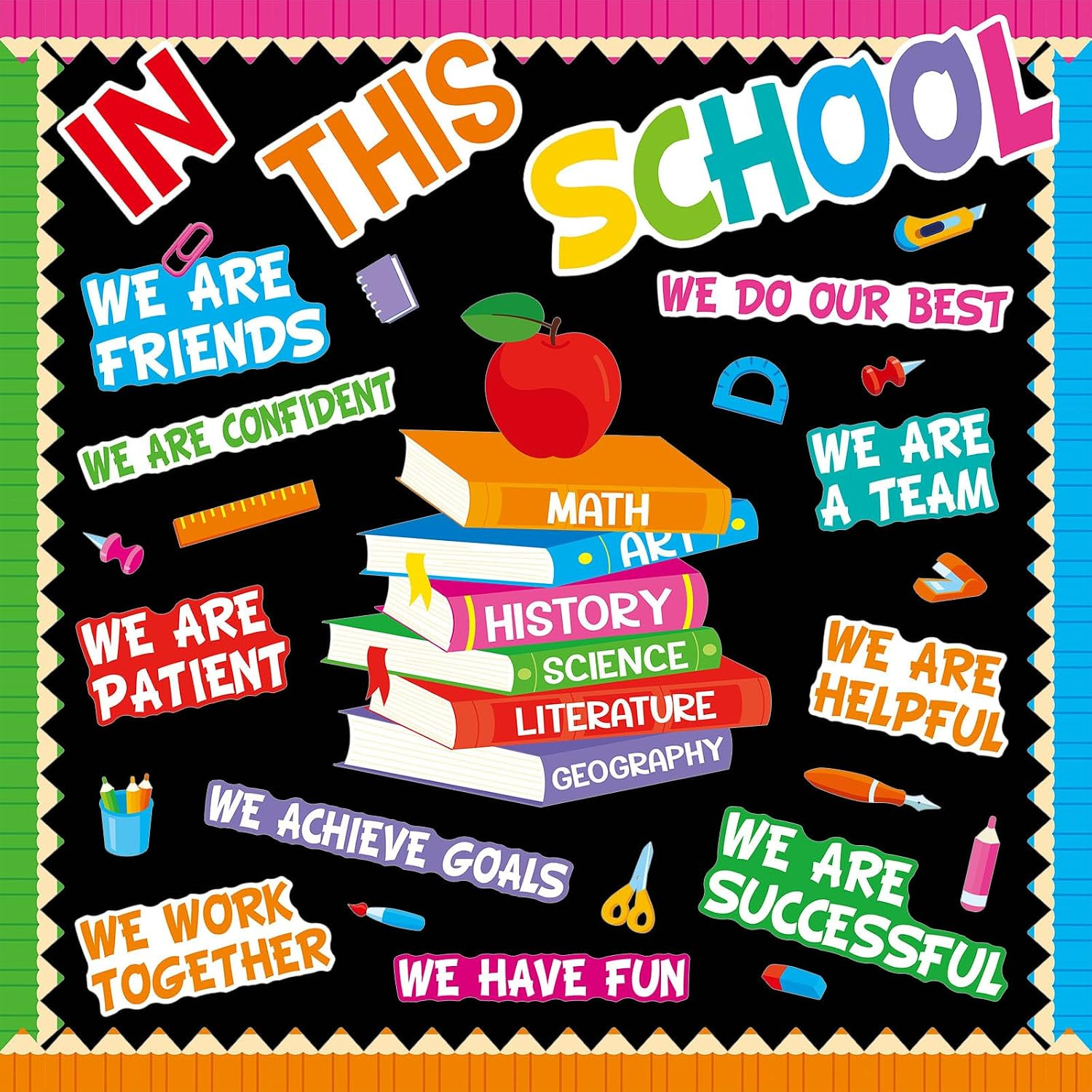 Motivational Bulletin Board Decoration Set Classroom Affirmation Station Bulleti