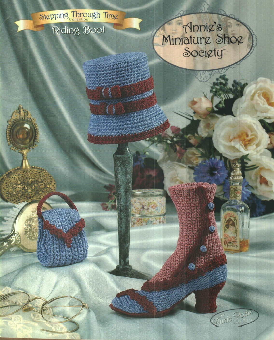 NEW RIDING BOOT ANNIE'S MINIATURE SHOE SOCIETY COLLECTION CROCHET PATTERN BOOK