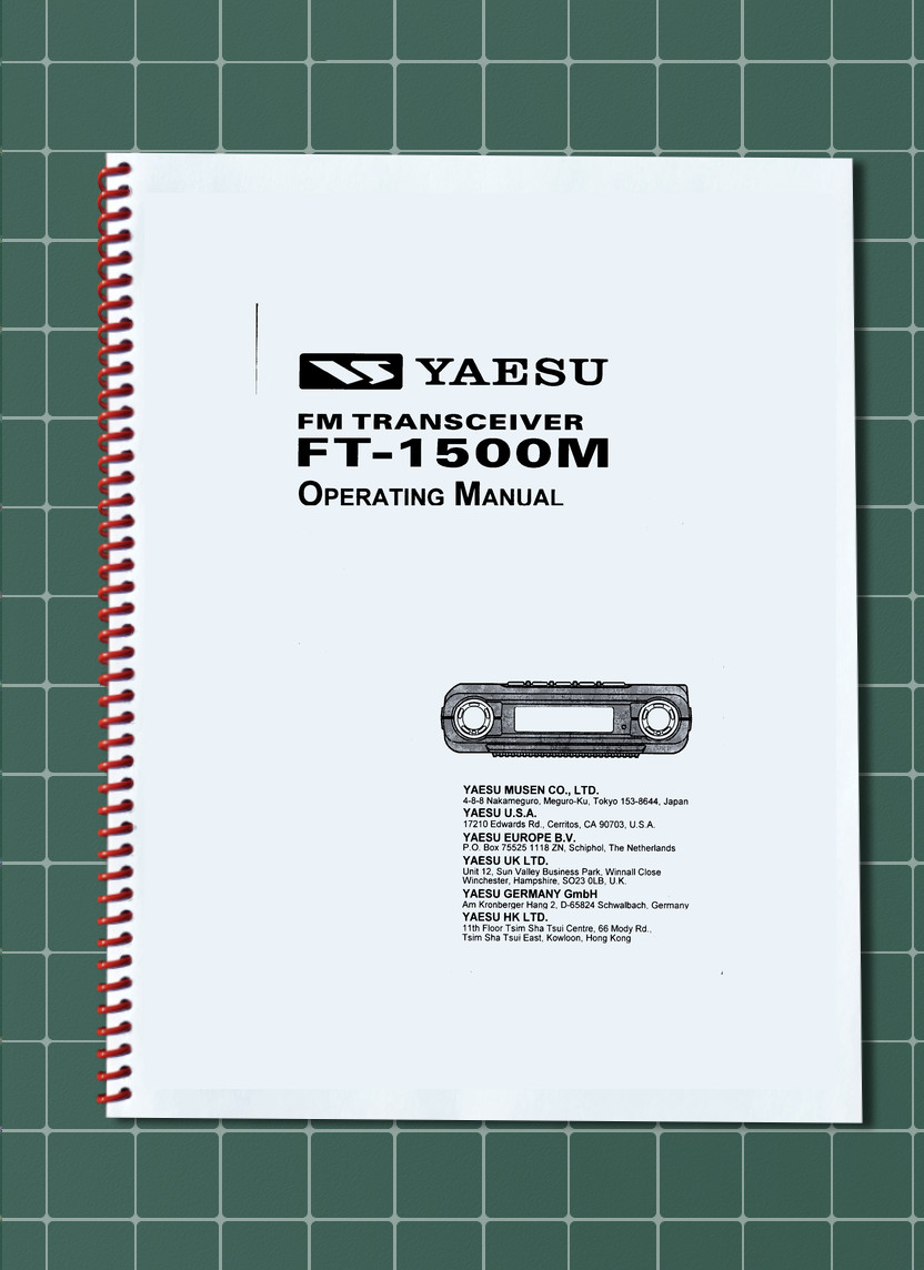 Yaesu FT-1500M — Operating Manual Guide Documentation — 52 Pages — USA Made