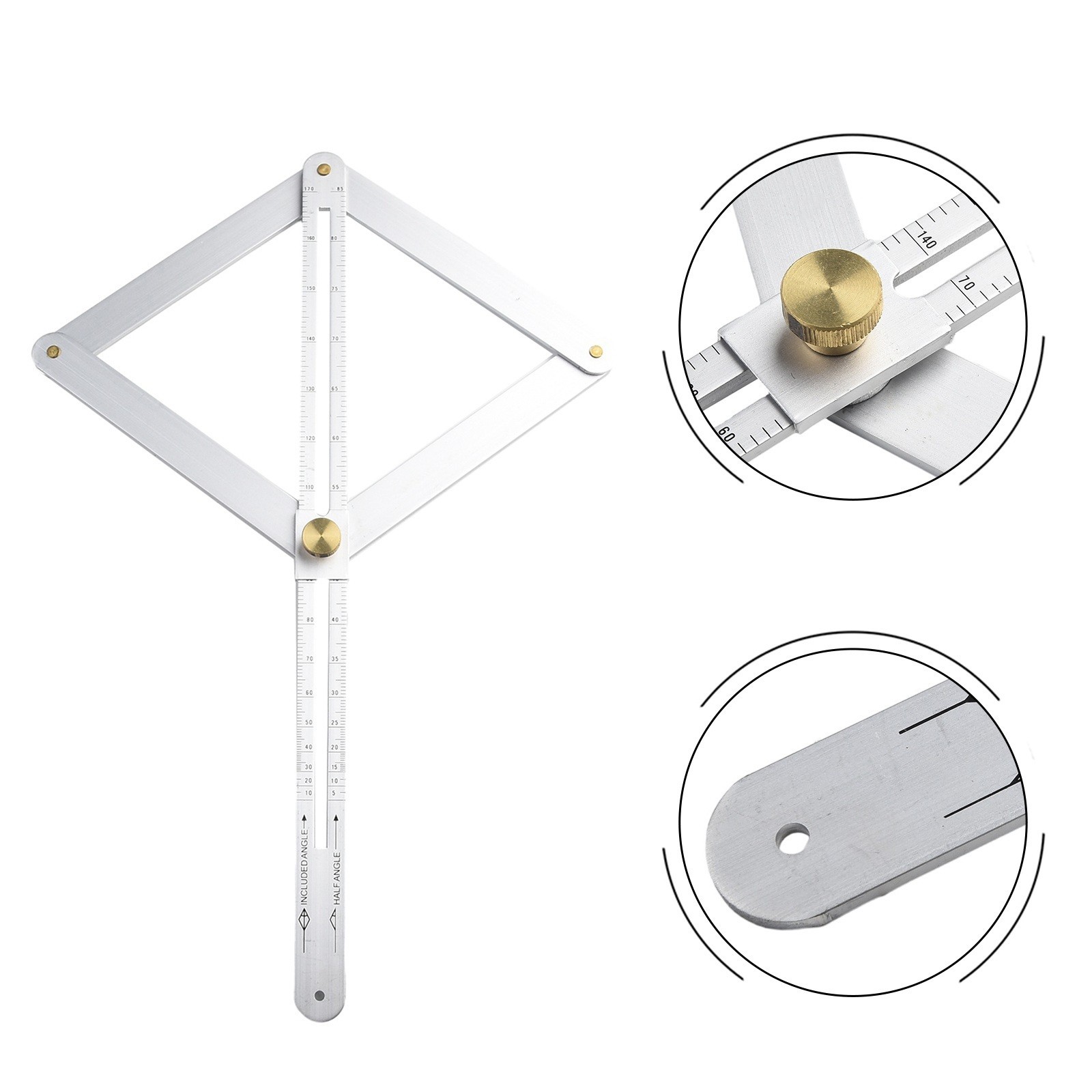 Protractor Square Protractor Measurements Multi-Angle Stainless Steel Tool