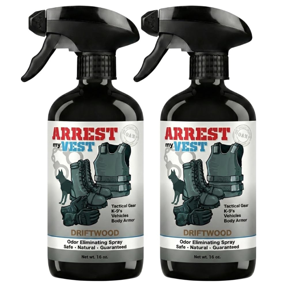 Arrest My Vest Military 16 Ounce (Pack of 2), White Labels and Bottle