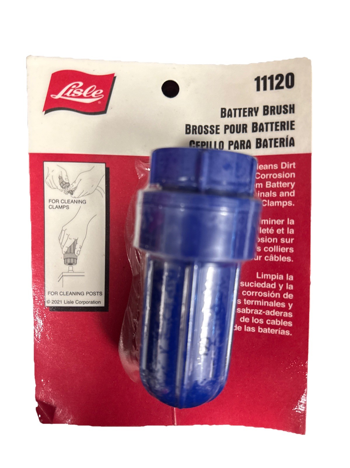 Lisle 11120 Battery Brush, External and Internal Brushes