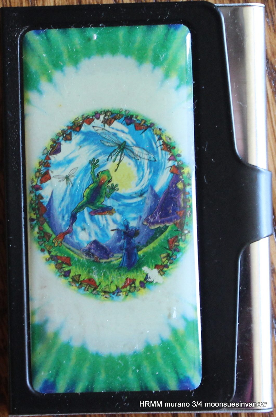New  Rolling Paper Case Tobacco Tie-Dye Green Frog Design