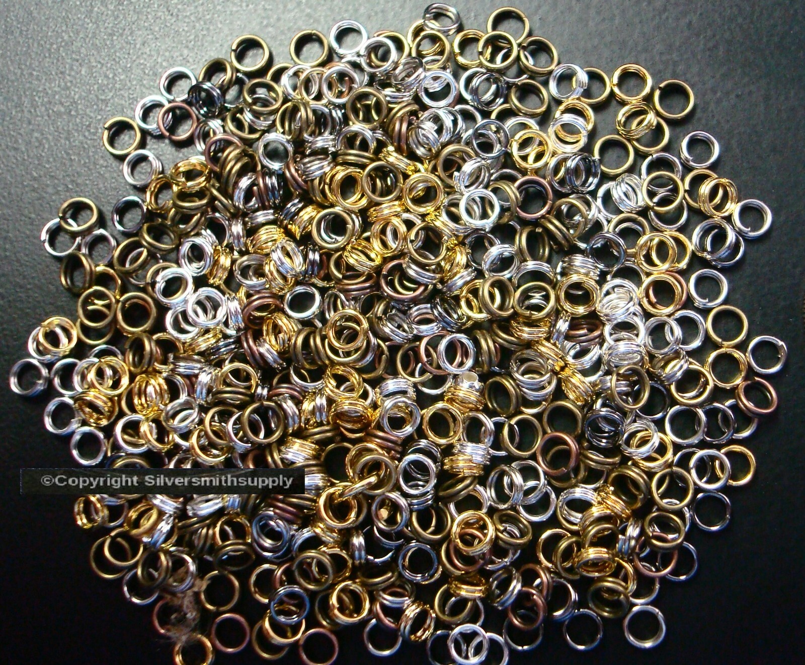 4mm split ring clasps 5 color plt finishes split ring jump rings 500pcc FPC324B