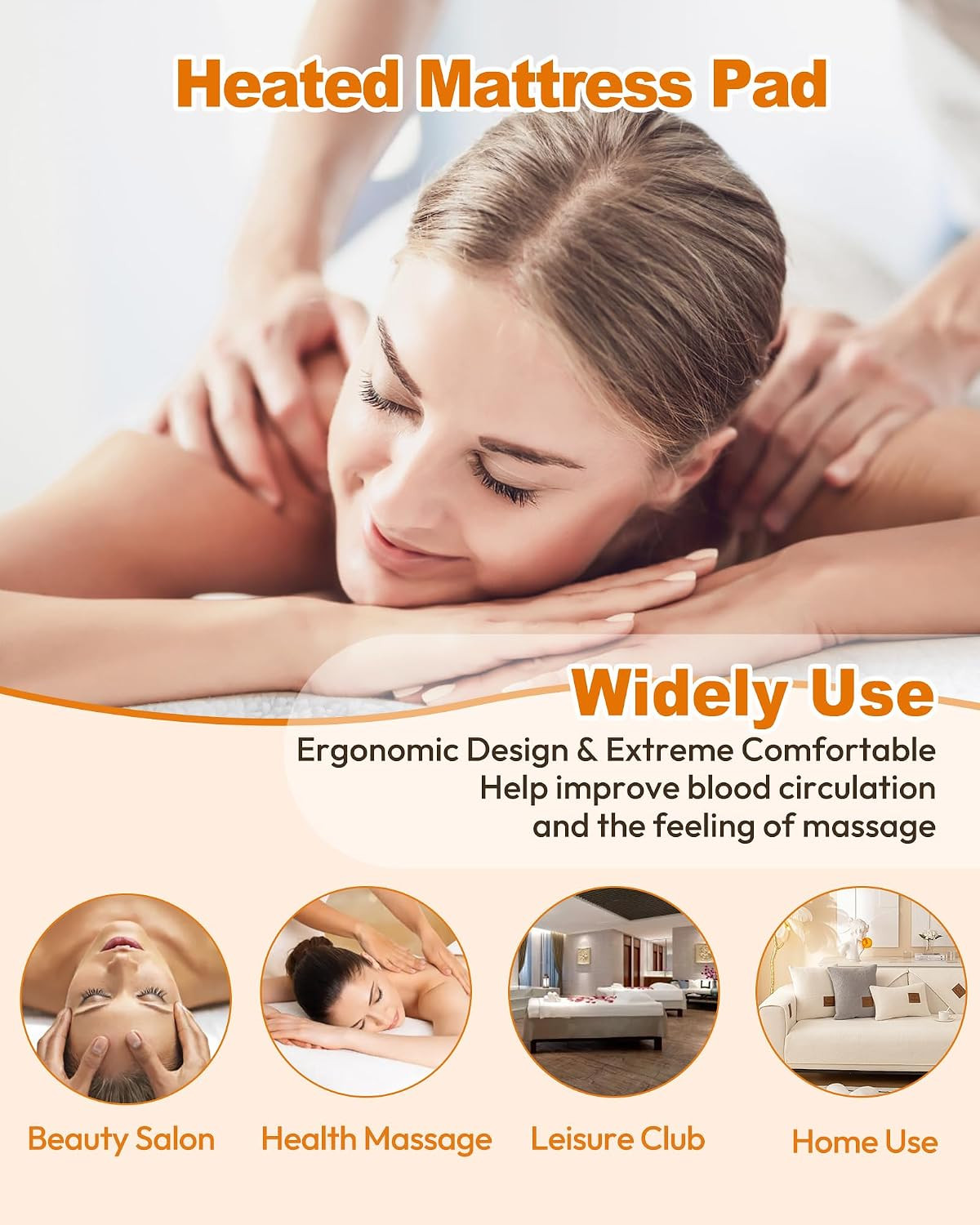 Massage Table Heating Pads Heated Massage Table Warmer 9 Heat Settings Professio